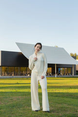 Women’s 100% Cashmere Winter Gift Cable High Neck Zipper Cardigan All Crafted from Premium Natural Cashmere for Unmatched Softness and Warmth Sweater