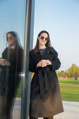 Classic style of Pure Cashmere Woven Warmly High Quality Coatturtleneck Sweater Winter collection for Lady's
