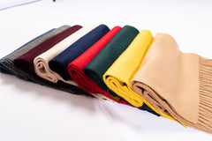 Best selling high quality 100% pure cashmere woven water ripple solid color scarf for unisex - Lamycashmere