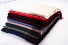 Best selling high quality 100% pure cashmere woven water ripple solid color scarf for unisex - Lamycashmere