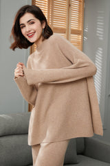 Fashional and comfortable 100 percent cashmere knitted oversize pullover for womens - Lamycashmere