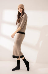 Home and inner wear softest pure cashmere knitted socks for unisex - Lamycashmere