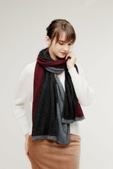 Popular three color matching with 100 pure cashmere knitted shaw scarf for women's - Lamycashmere