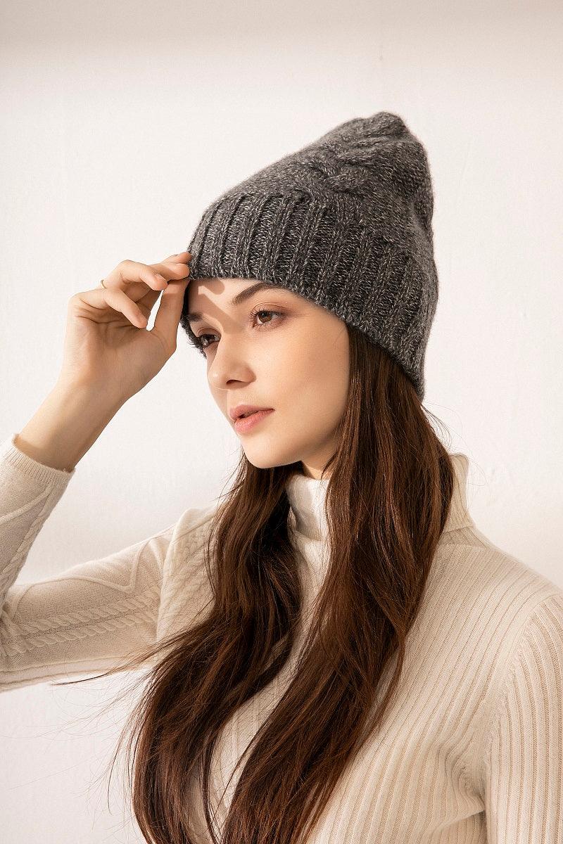Warmly blended color cashmere hat for unisex style - Lamycashmere