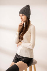 Warmly blended color cashmere hat for unisex style - Lamycashmere