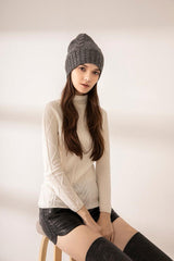 Warmly blended color cashmere hat for unisex style - Lamycashmere