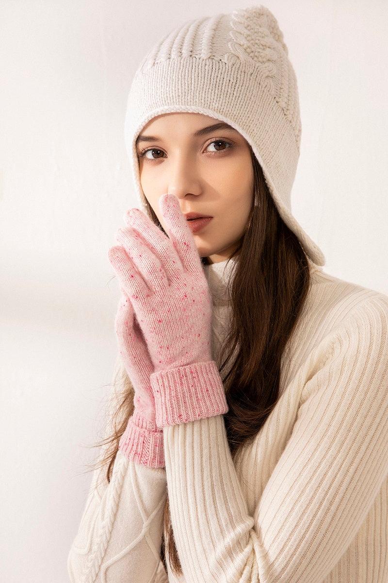 Wholesale pure cashmere beautiful gloves for lady's - Lamycashmere