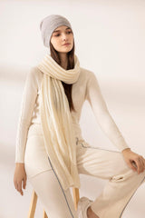 Winter season grey color pure cashmere hat for women's - Lamycashmere