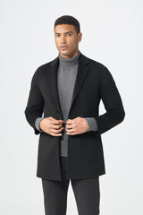 Men's high quality pure cashmere V neck Coat