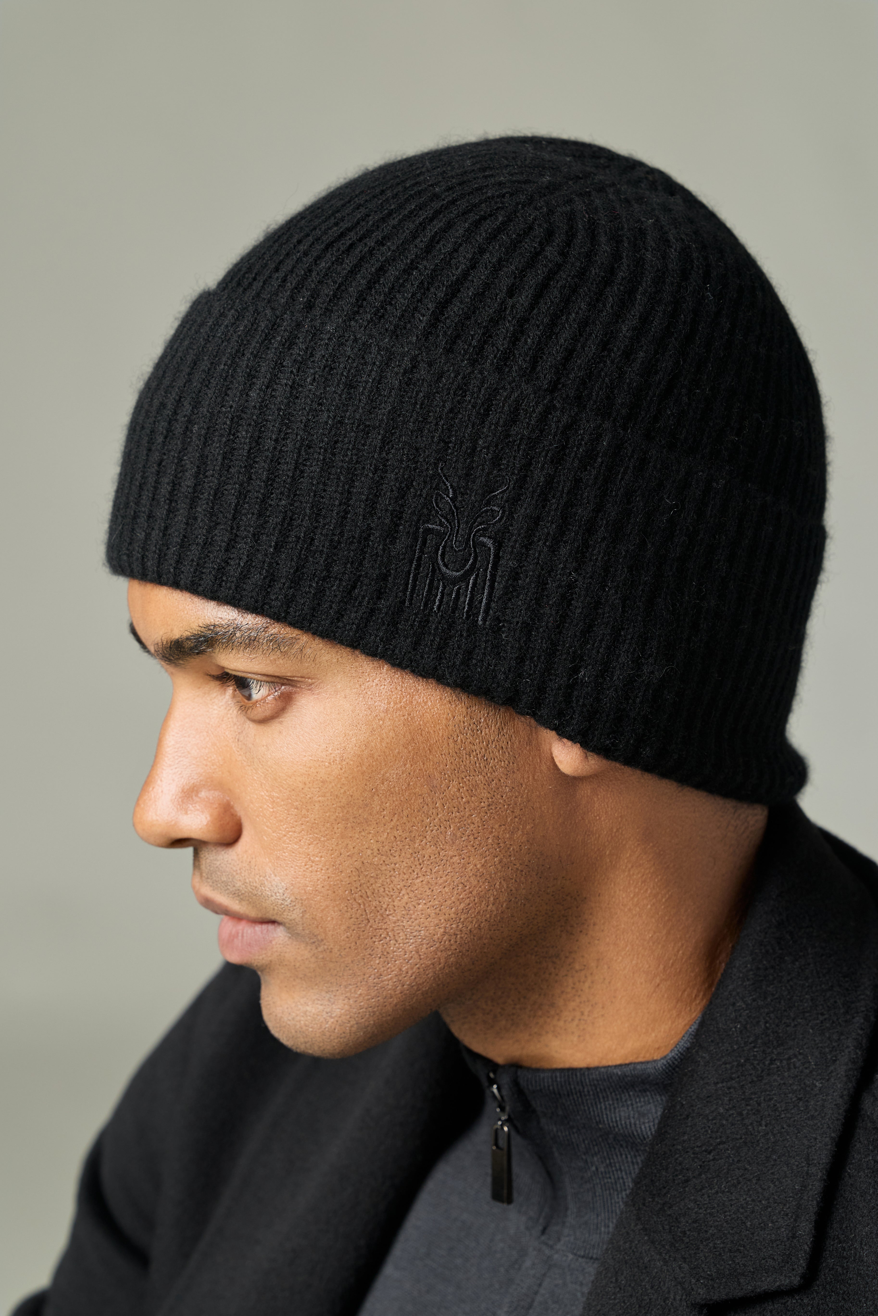 Warmly skiing sport outside 100% cashmere knitted ribbed hat beanies for unisex
