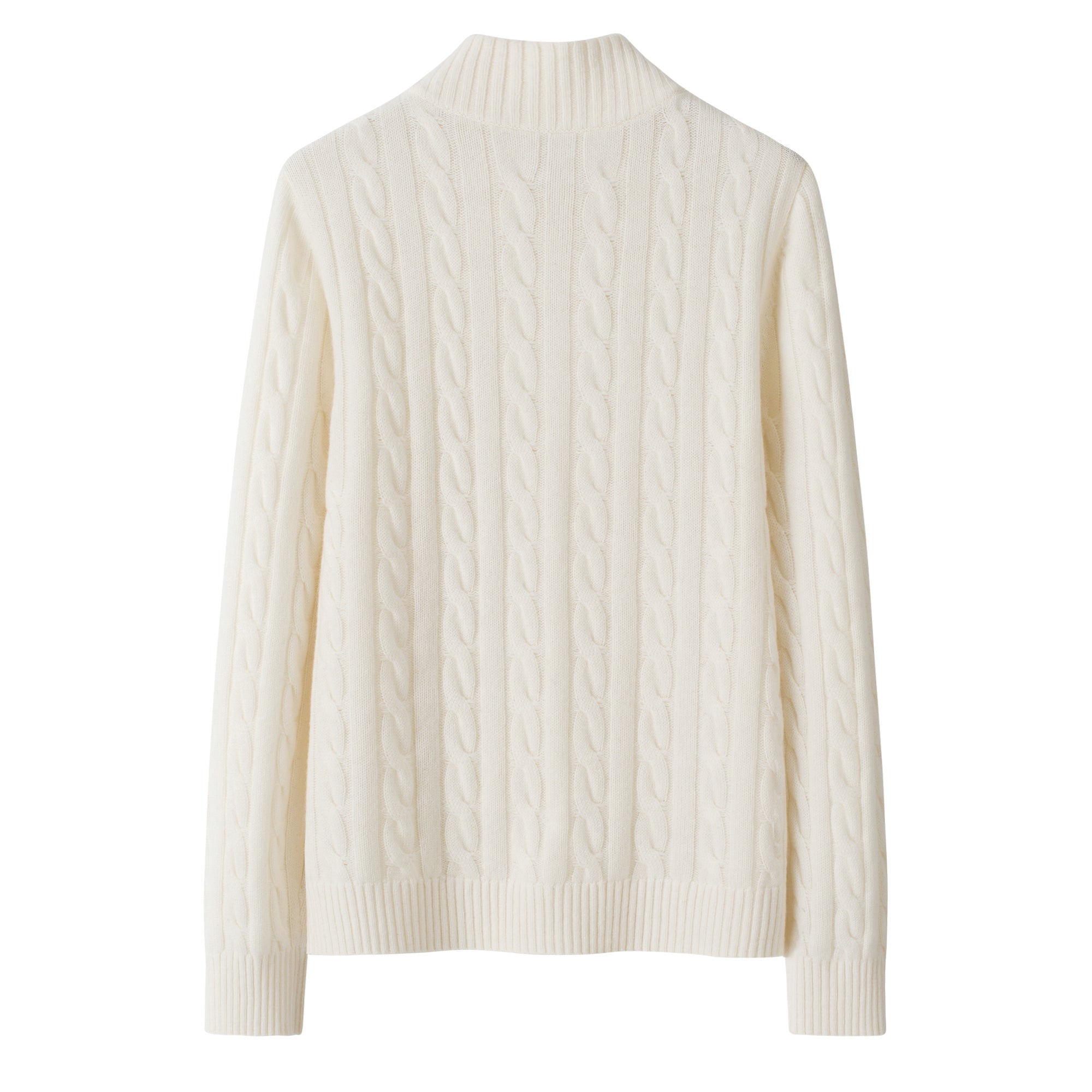 Women’s 100% Cashmere Winter Gift Cable High Neck Zipper Cardigan  All Crafted from Premium Natural Cashmere for Unmatched Softness and Warmth Sweater