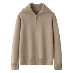 New Style of pure cashmere knitted sweater  heavier warmly half zipper pullower for unisex