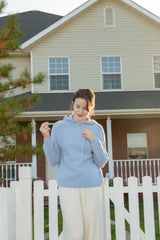 Classic and softly ladies' cashmere knitted hoodies