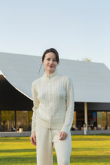 Women’s 100% Cashmere Winter Gift Cable High Neck Zipper Cardigan  All Crafted from Premium Natural Cashmere for Unmatched Softness and Warmth Sweater