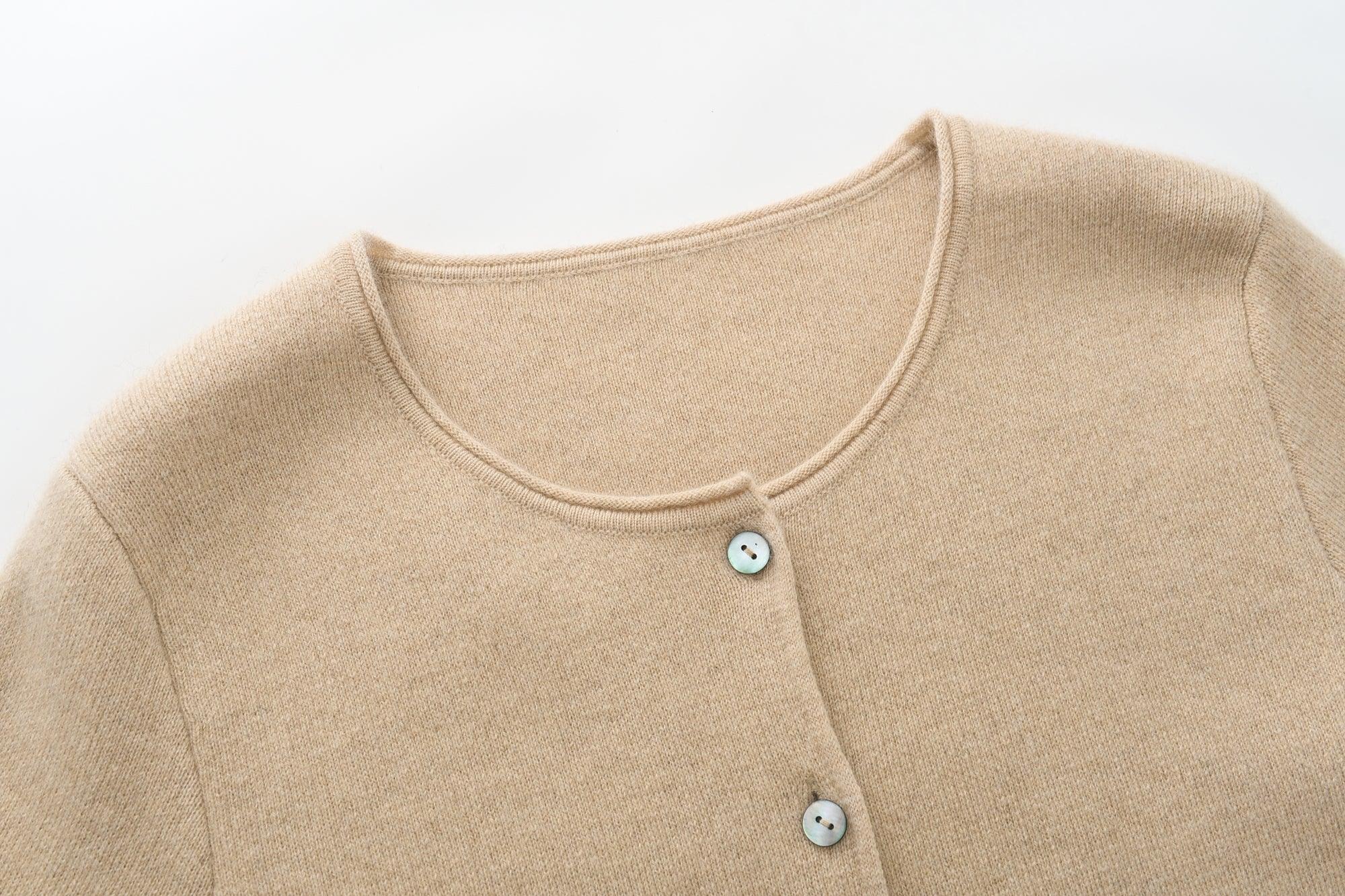 Custom OEM ODM Winter Basic Knit Cardigan Solid Color Women 100% Cashmere Sweater cardigan - Lamycashmere