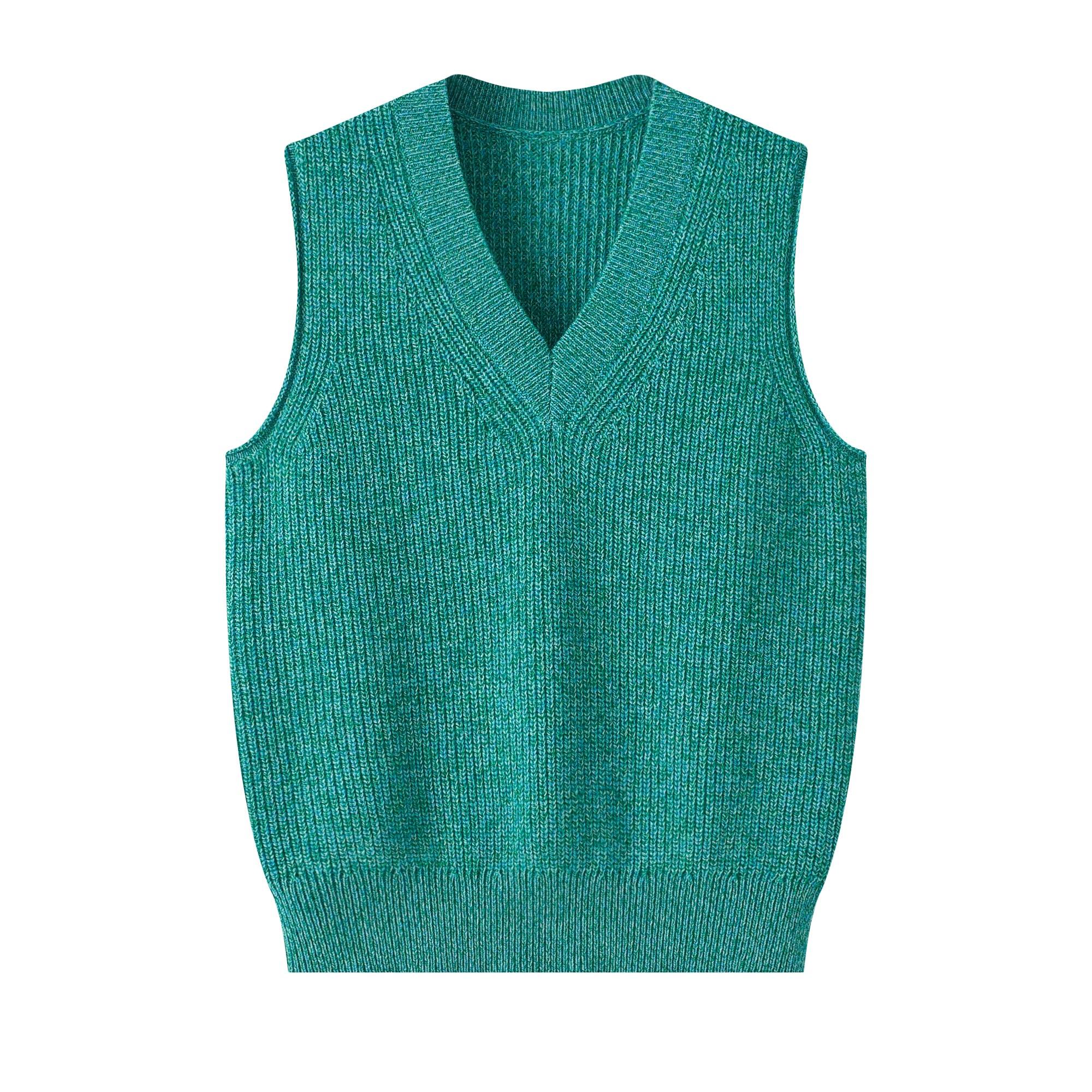 New Year gift Classic style of inner wear and outwear pure cashmere knitted V neck sleeveless for child, lady's,grandmother - Lamycashmere