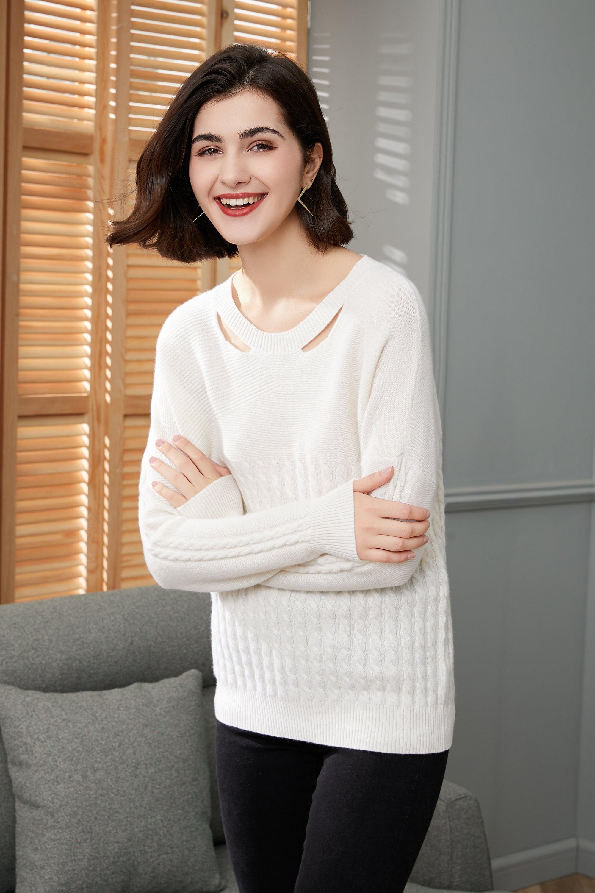 2022 popular best selling style 100 percent cashmere knitted pullover for lady's - Lamycashmere