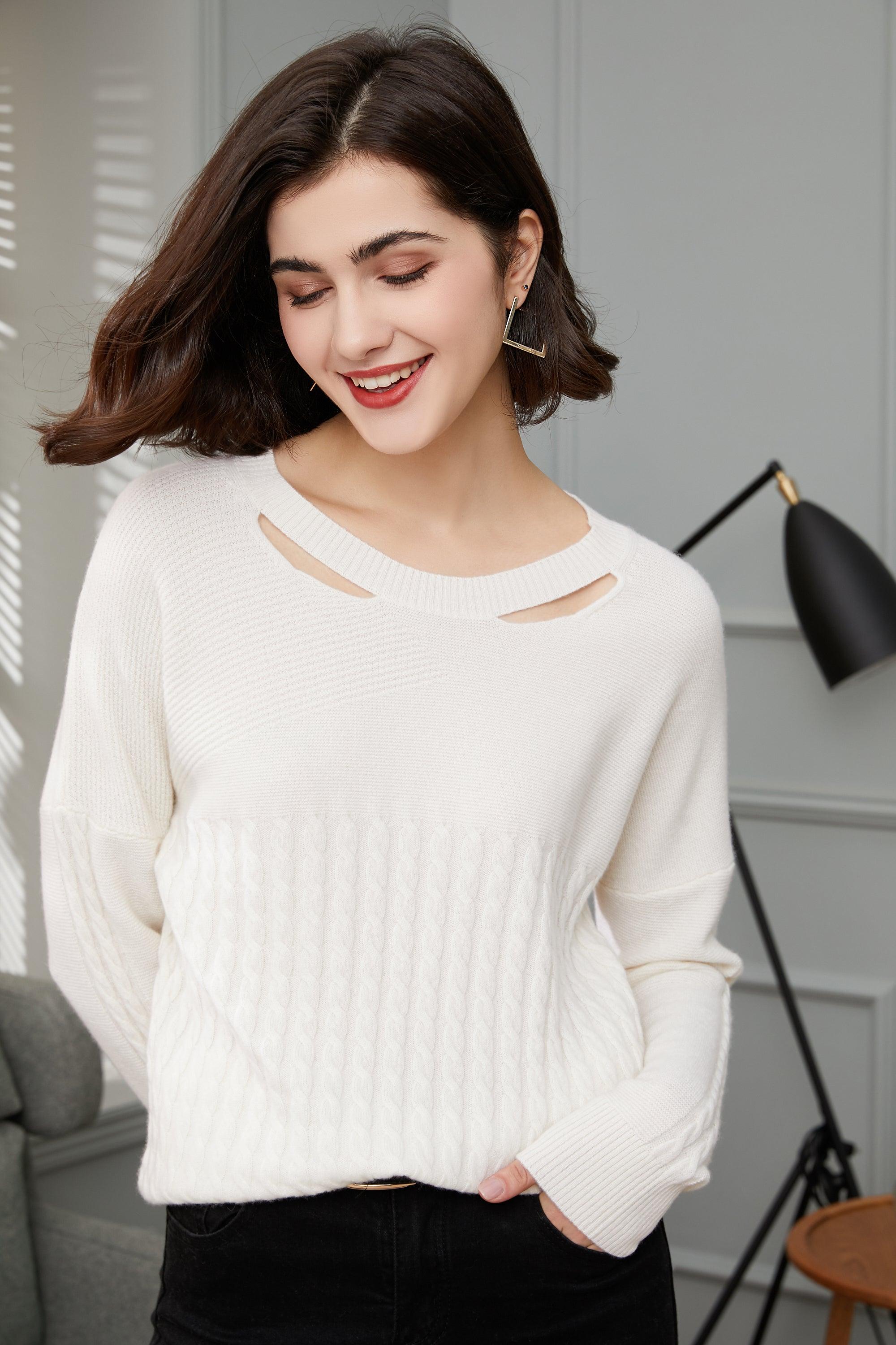 2022 popular best selling style 100 percent cashmere knitted pullover for lady's - Lamycashmere