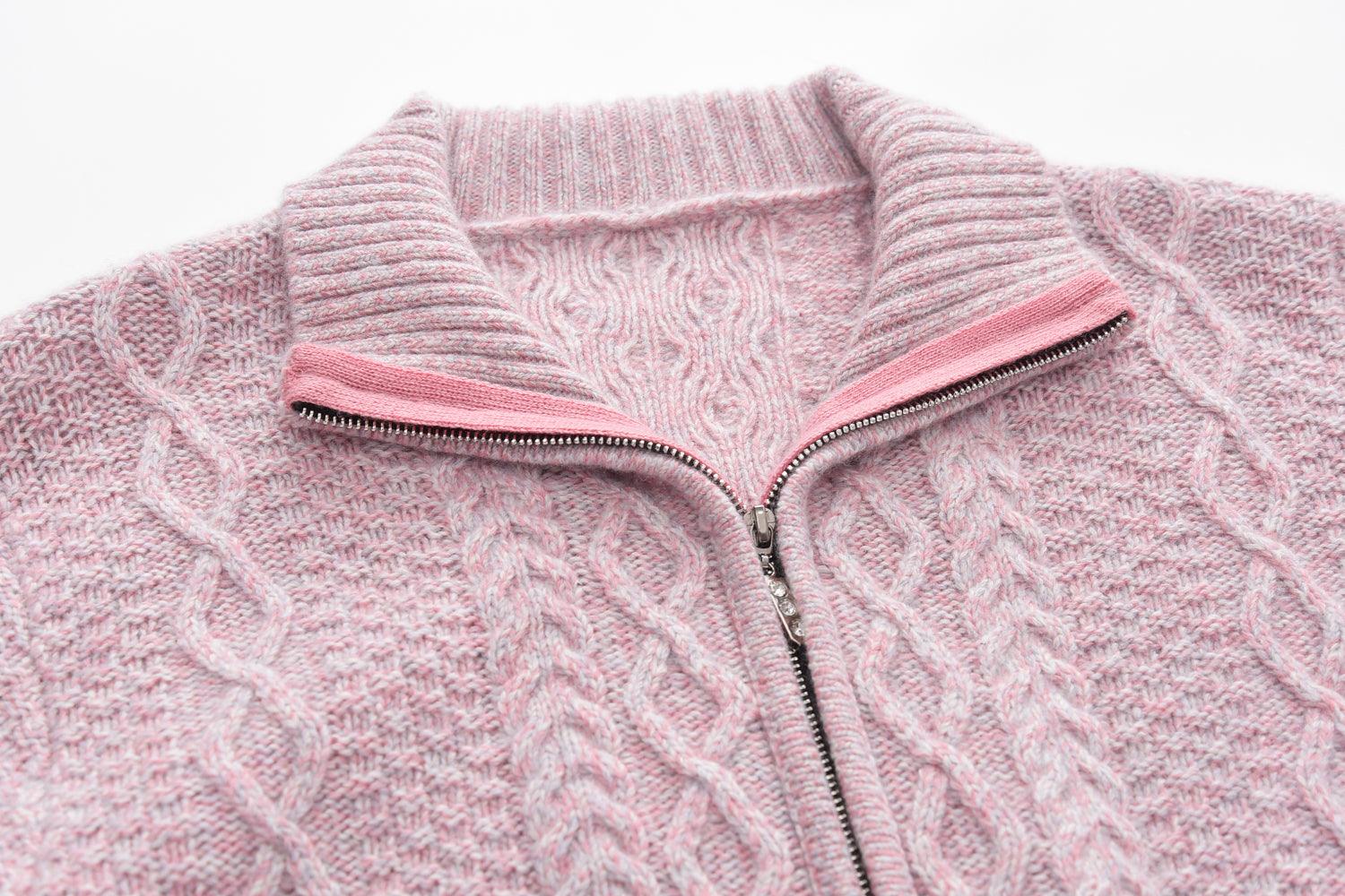 2022 W/S new style of warmly outwear cashmire kintted zipper cardigan - Lamycashmere