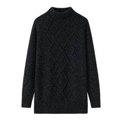 2023 Autumn winter new cashmere sweater women keep warm high neck gold yarn knitted pullover - Lamycashmere