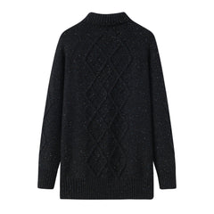 2023 Autumn winter new cashmere sweater women keep warm high neck gold yarn knitted pullover - Lamycashmere