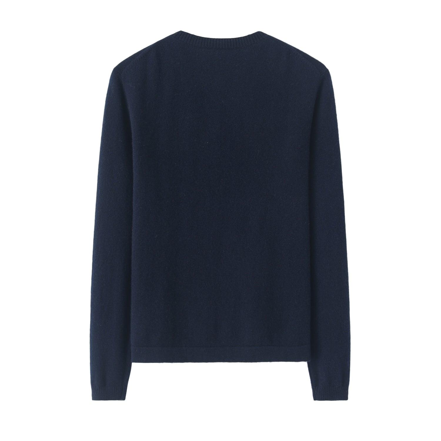 basic style of pure cashmere knitted round neck sweater S/S collection for lady's - Lamycashmere