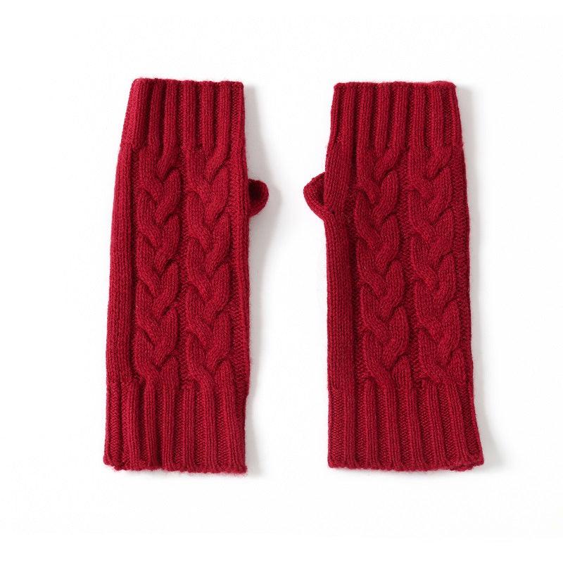 Best selling high quality women cashmere kintted fingerless gloves for Christmas - Lamycashmere