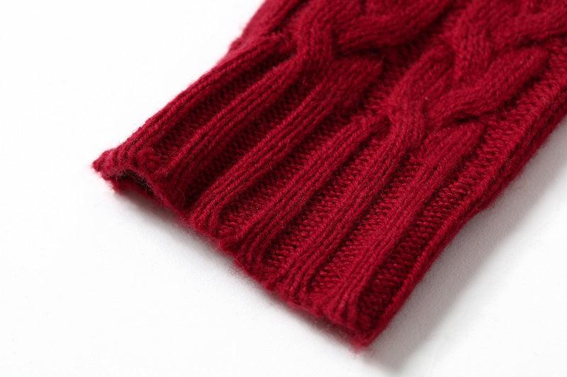 Best selling high quality women cashmere kintted fingerless gloves for Christmas - Lamycashmere