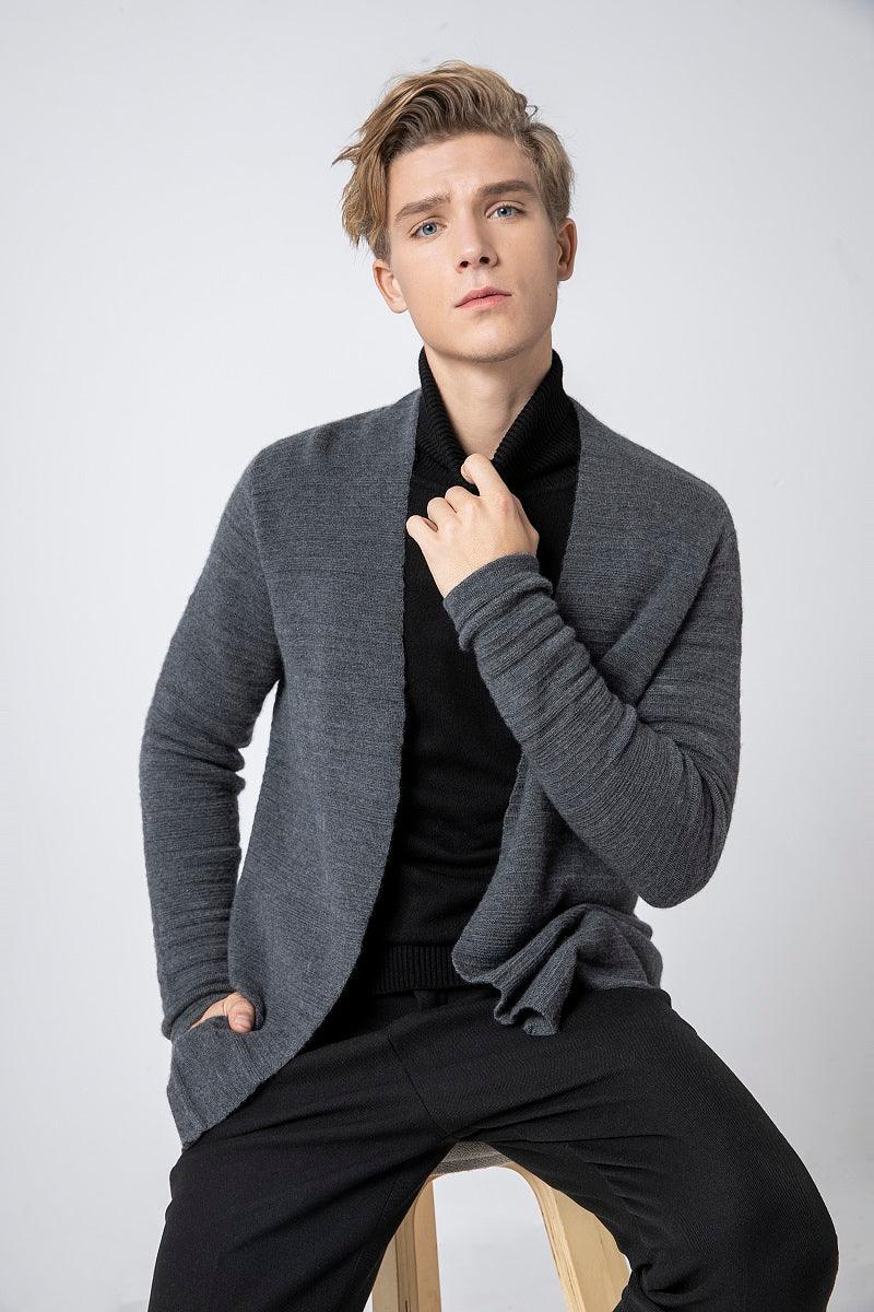 Best selling wholesale cashmere knitted cardigan for men's - Lamycashmere