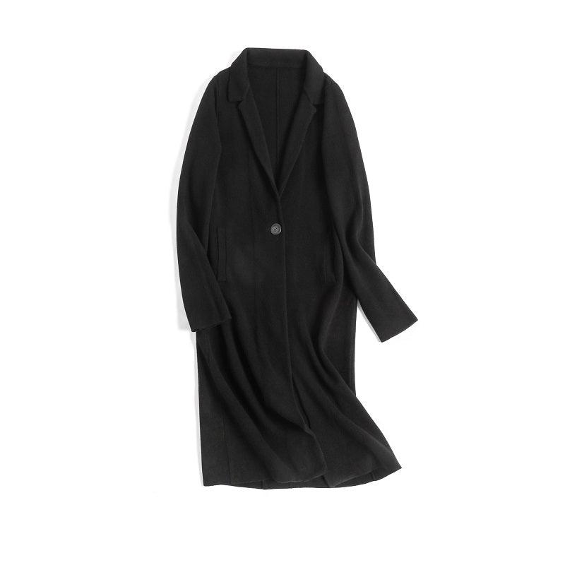 Business style of highest cashmere knitted long coat - Lamycashmere