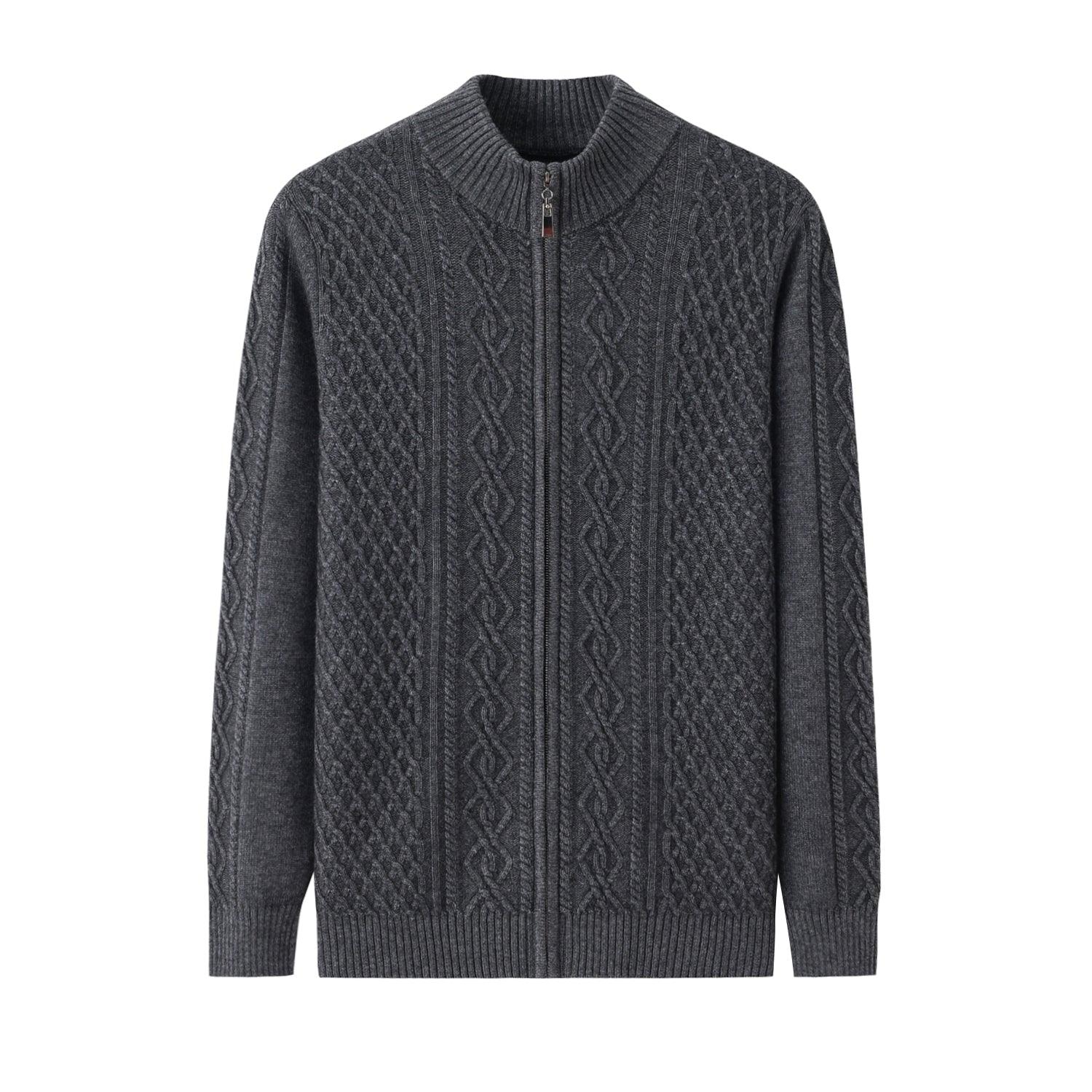 cashmere and wool blended knitted men's coat - Lamycashmere