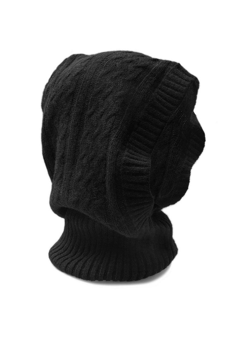 Cashmere knitted hat thickened collar winter hat for men and women - Lamycashmere