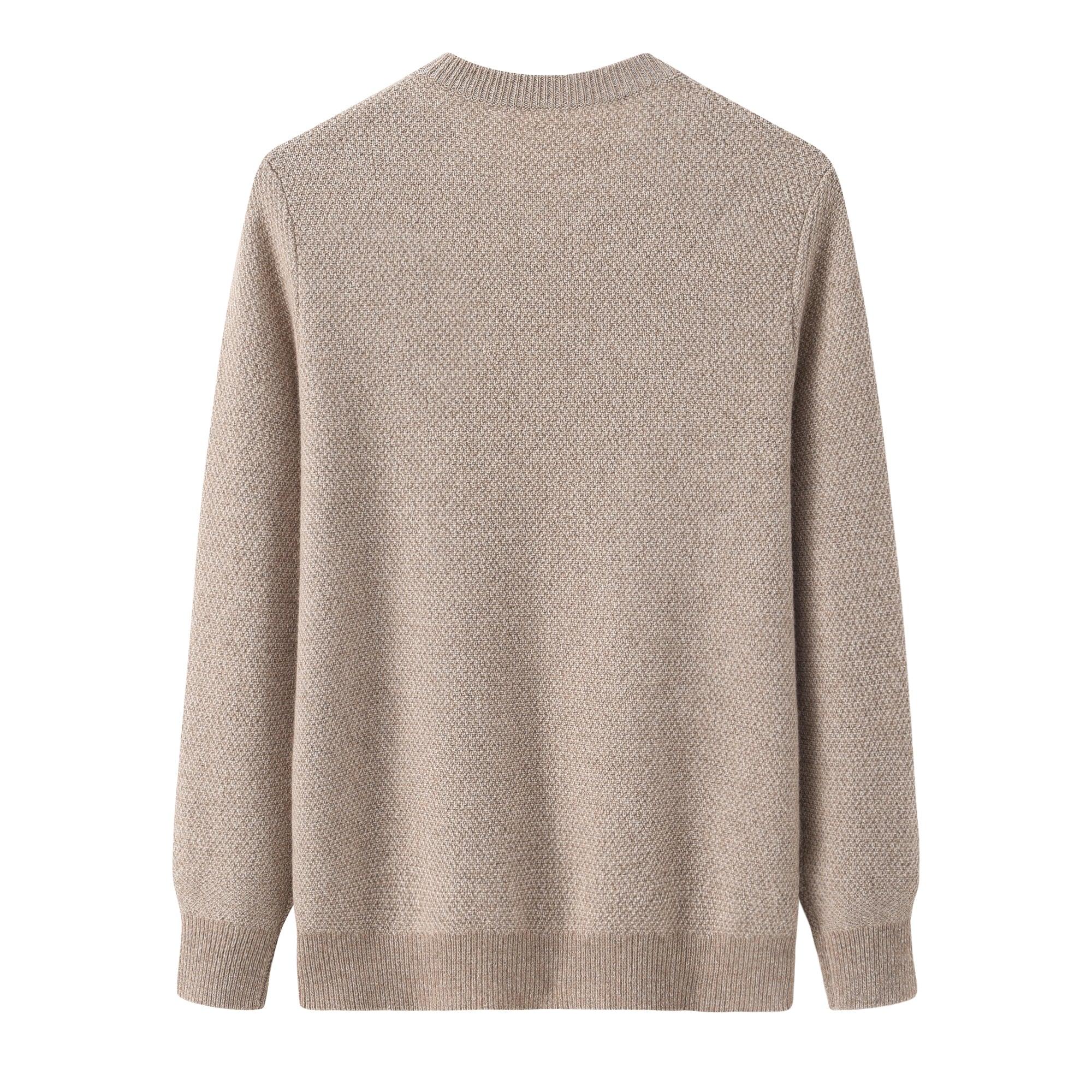 Cashmeren Men's Basic Crewneck Sweater 100% Pure Cashmere Long Sleeve Round Neck Pullover - Lamycashmere