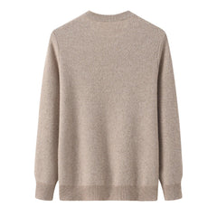 Cashmeren Men's Basic Crewneck Sweater 100% Pure Cashmere Long Sleeve Round Neck Pullover - Lamycashmere