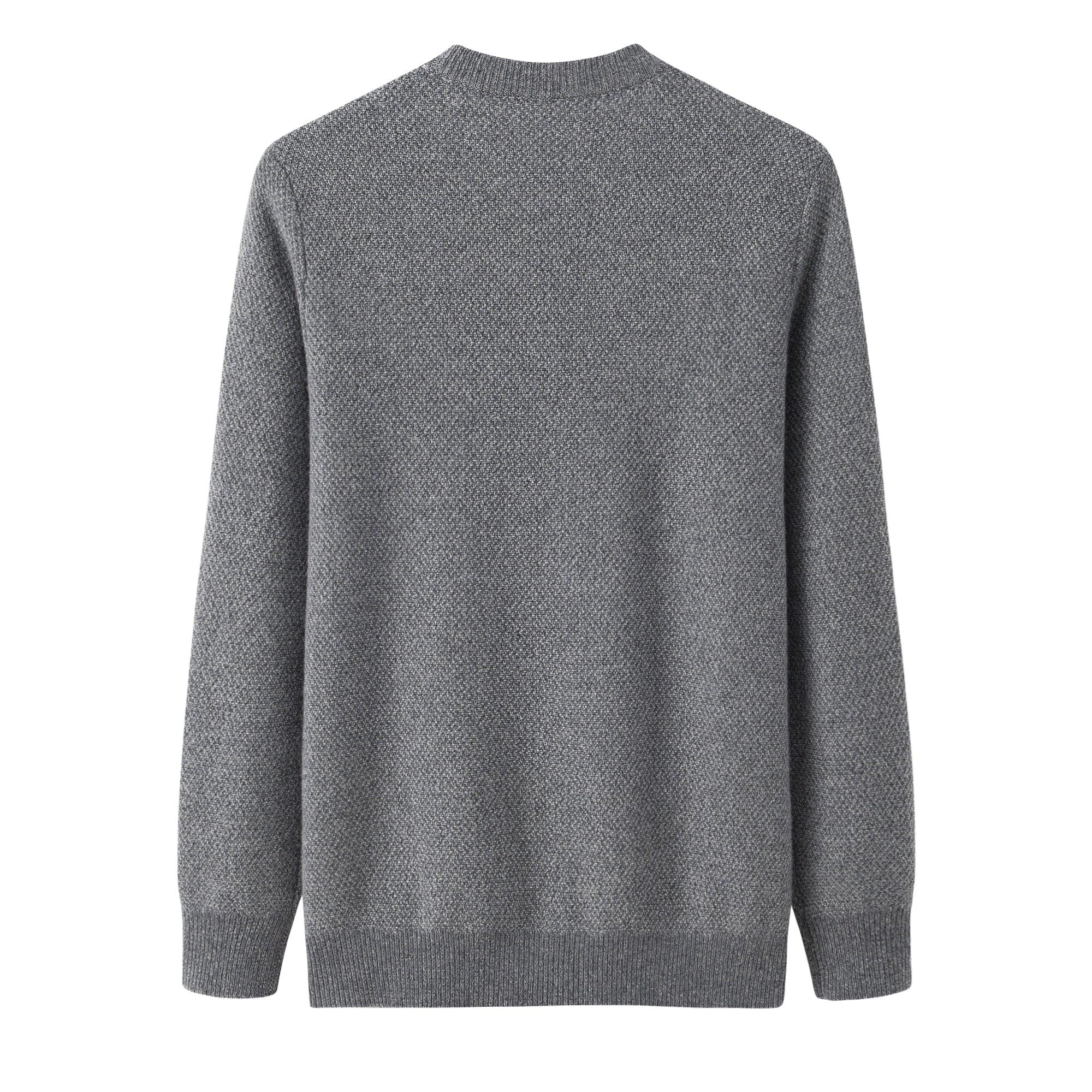 Cashmeren Men's Basic Crewneck Sweater 100% Pure Cashmere Long Sleeve Round Neck Pullover - Lamycashmere