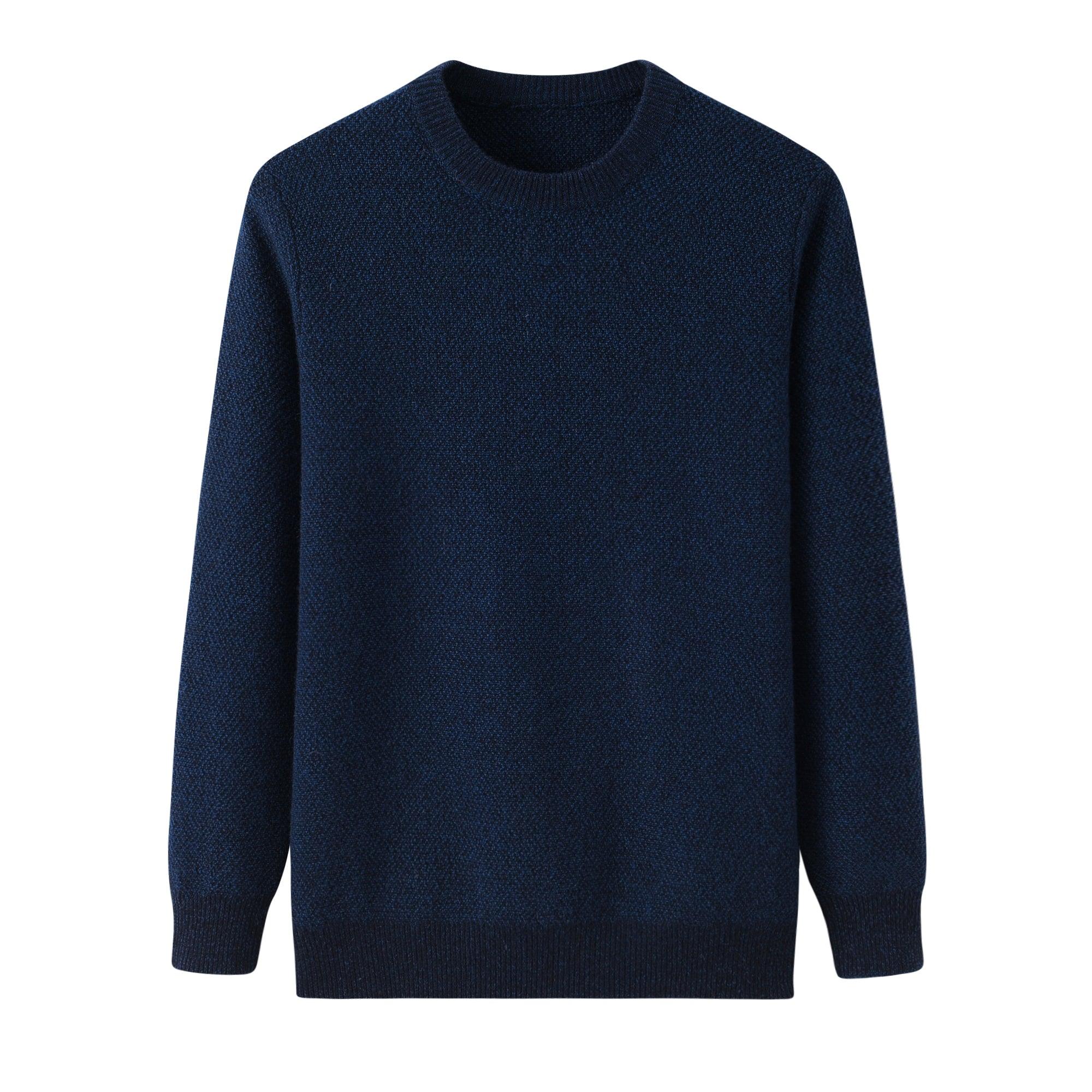 Cashmeren Men's Basic Crewneck Sweater 100% Pure Cashmere Long Sleeve Round Neck Pullover - Lamycashmere