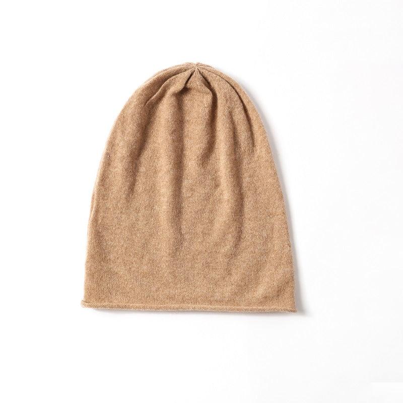 Casual style of pure cashmere knitted hat - Lamycashmere