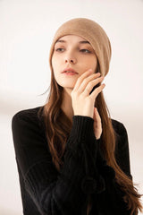 Casual style of pure cashmere knitted hat - Lamycashmere