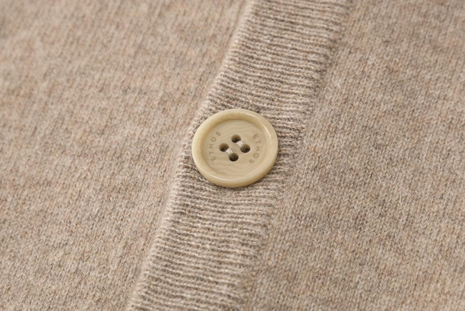 classic and business style of pure cashmere knitted unsleeve button cardigan for men's vest - Lamycashmere