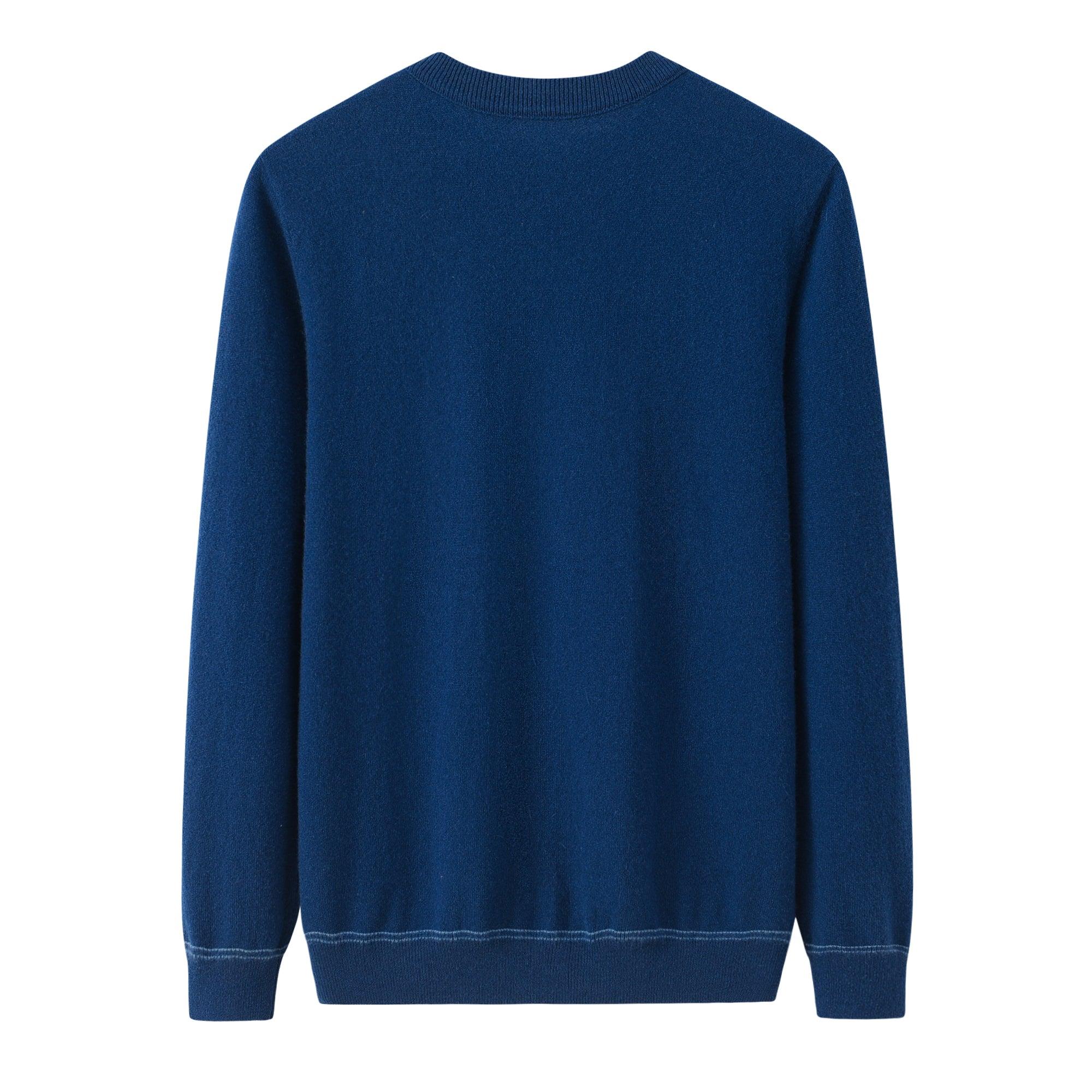 Classic and warmly 100 percent cashmir knitted men's pullover - Lamycashmere