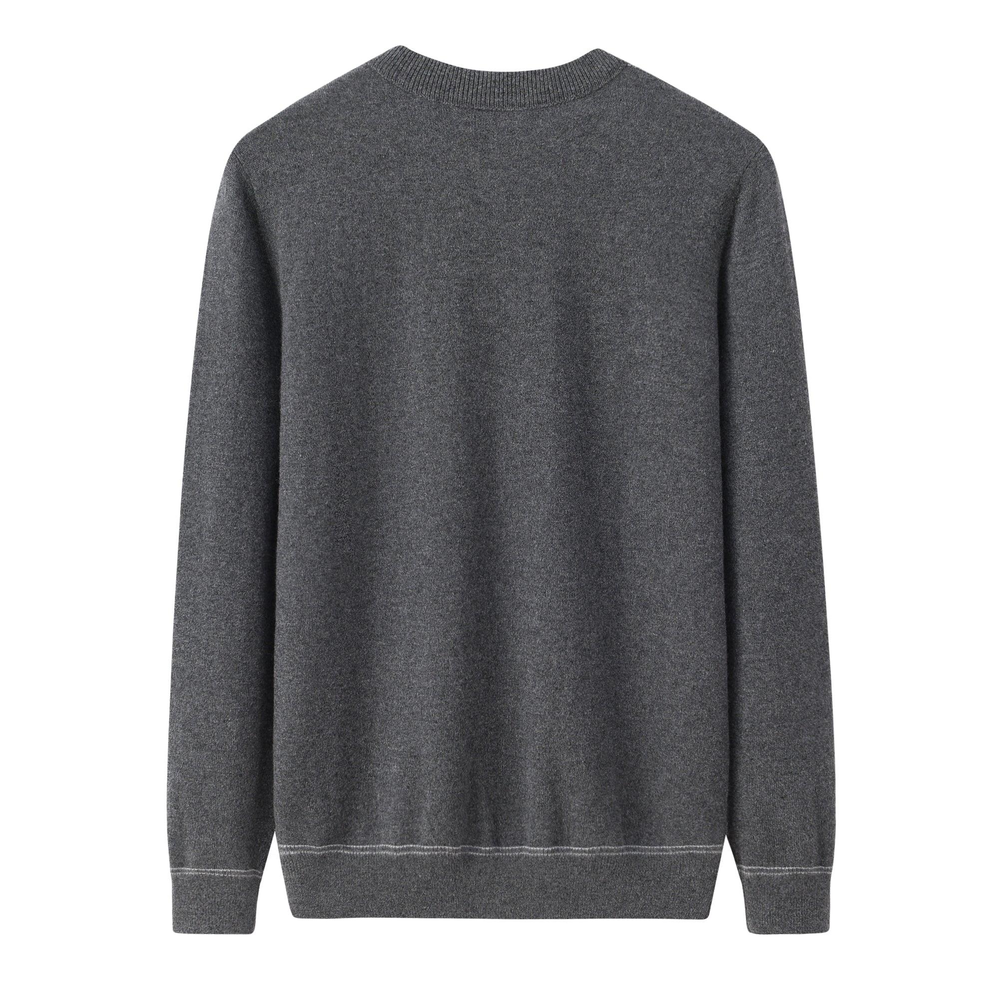 Classic and warmly 100 percent cashmir knitted men's pullover - Lamycashmere