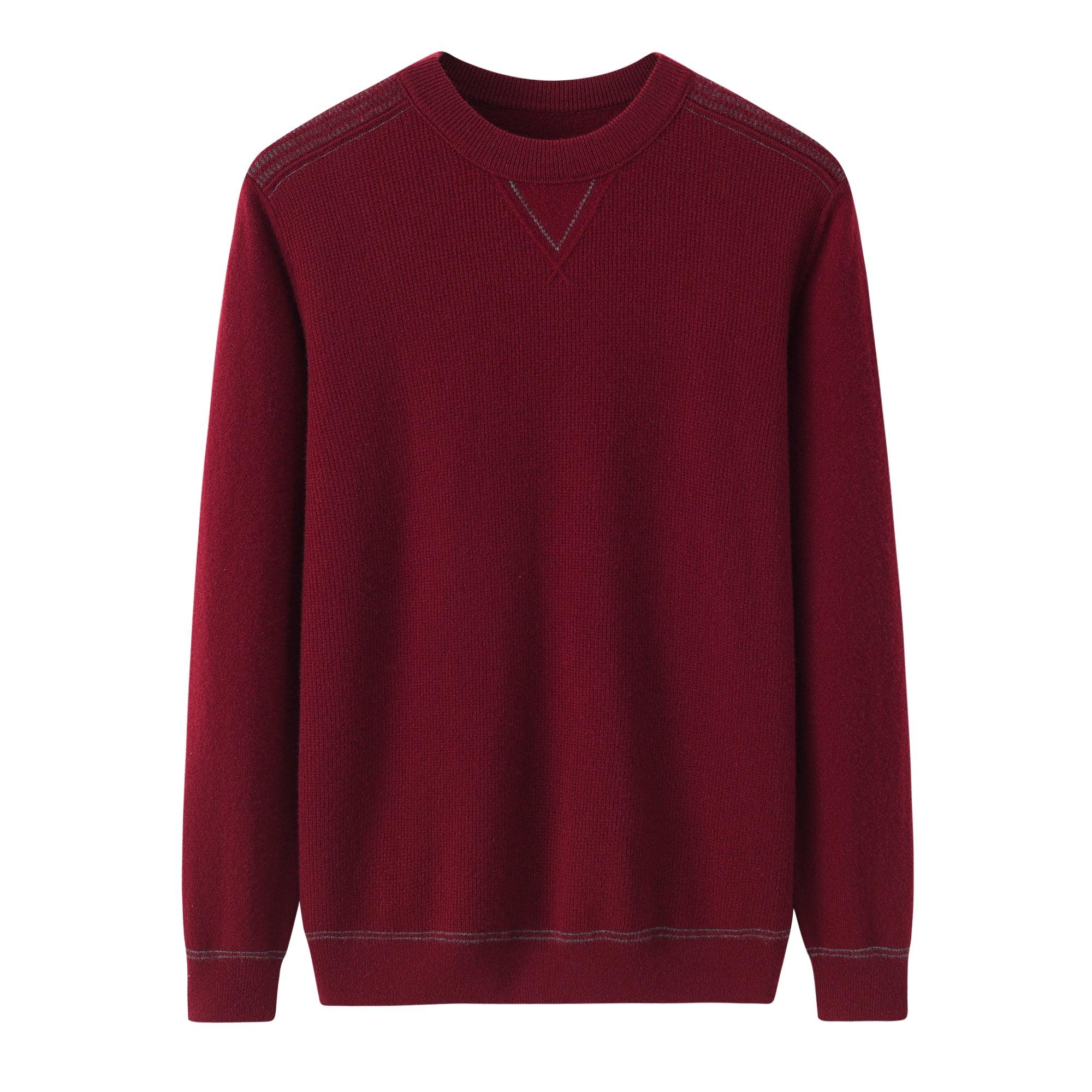 Classic and warmly 100 percent cashmir knitted men's pullover - Lamycashmere