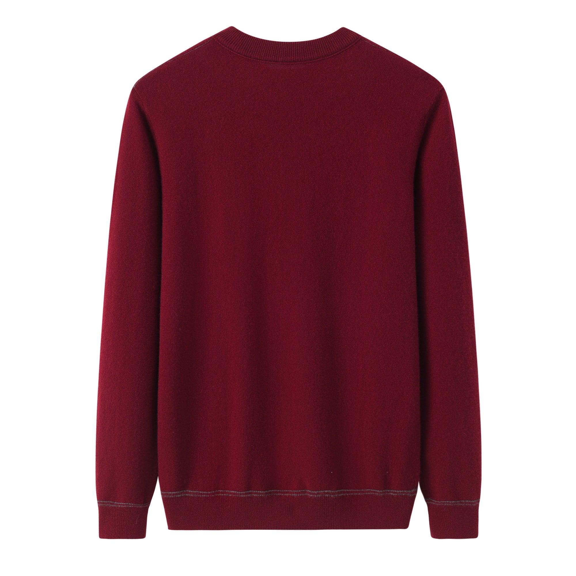 Classic and warmly 100 percent cashmir knitted men's pullover - Lamycashmere