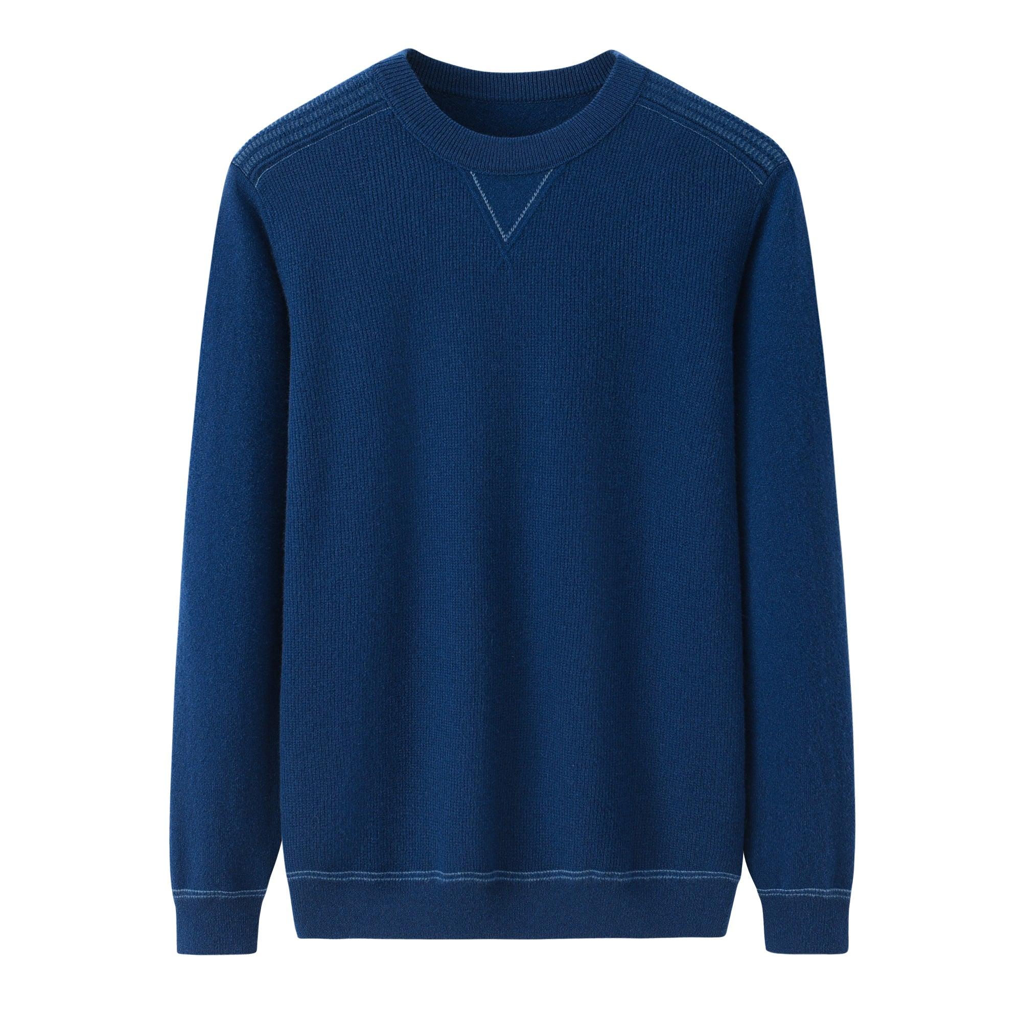 Classic and warmly 100 percent cashmir knitted men's pullover - Lamycashmere