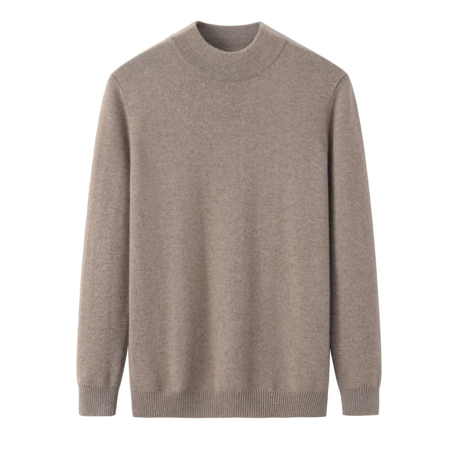 Classic OEM factory price of pure cashmere knitted heavy thickness half neck sweater S/S collection for men's - Lamycashmere