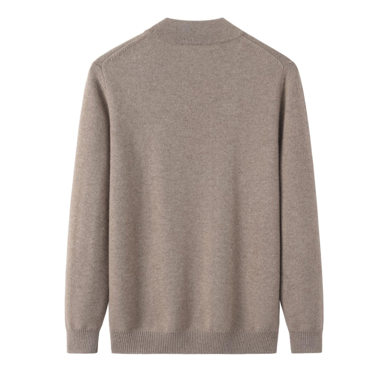 Classic OEM factory price of pure cashmere knitted heavy thickness half neck sweater S/S collection for men's - Lamycashmere