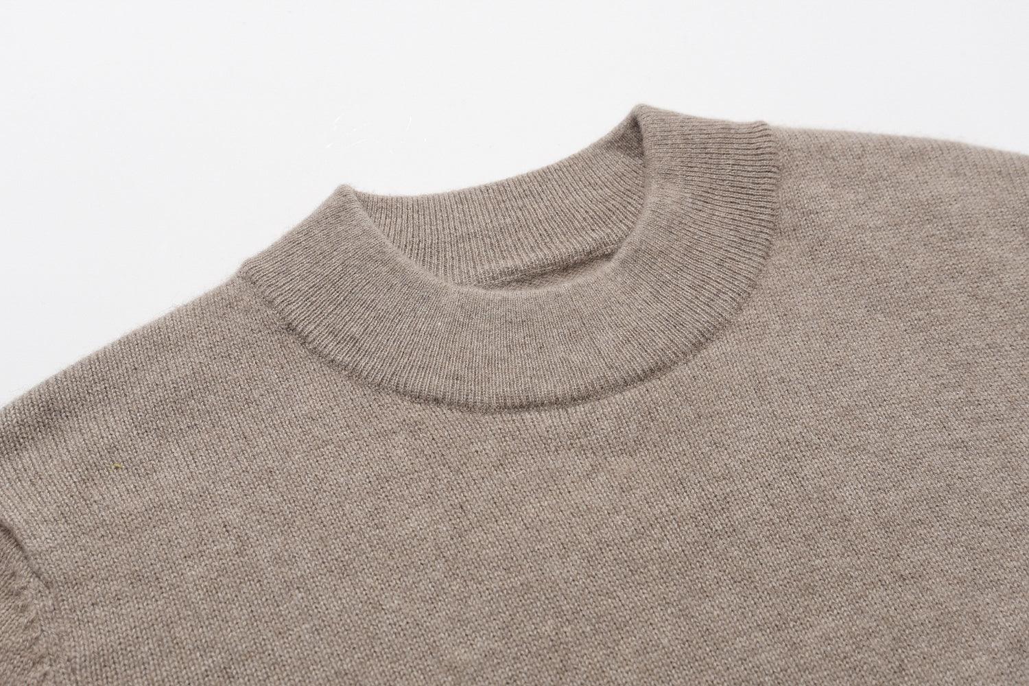 Classic OEM factory price of pure cashmere knitted heavy thickness half neck sweater S/S collection for men's - Lamycashmere