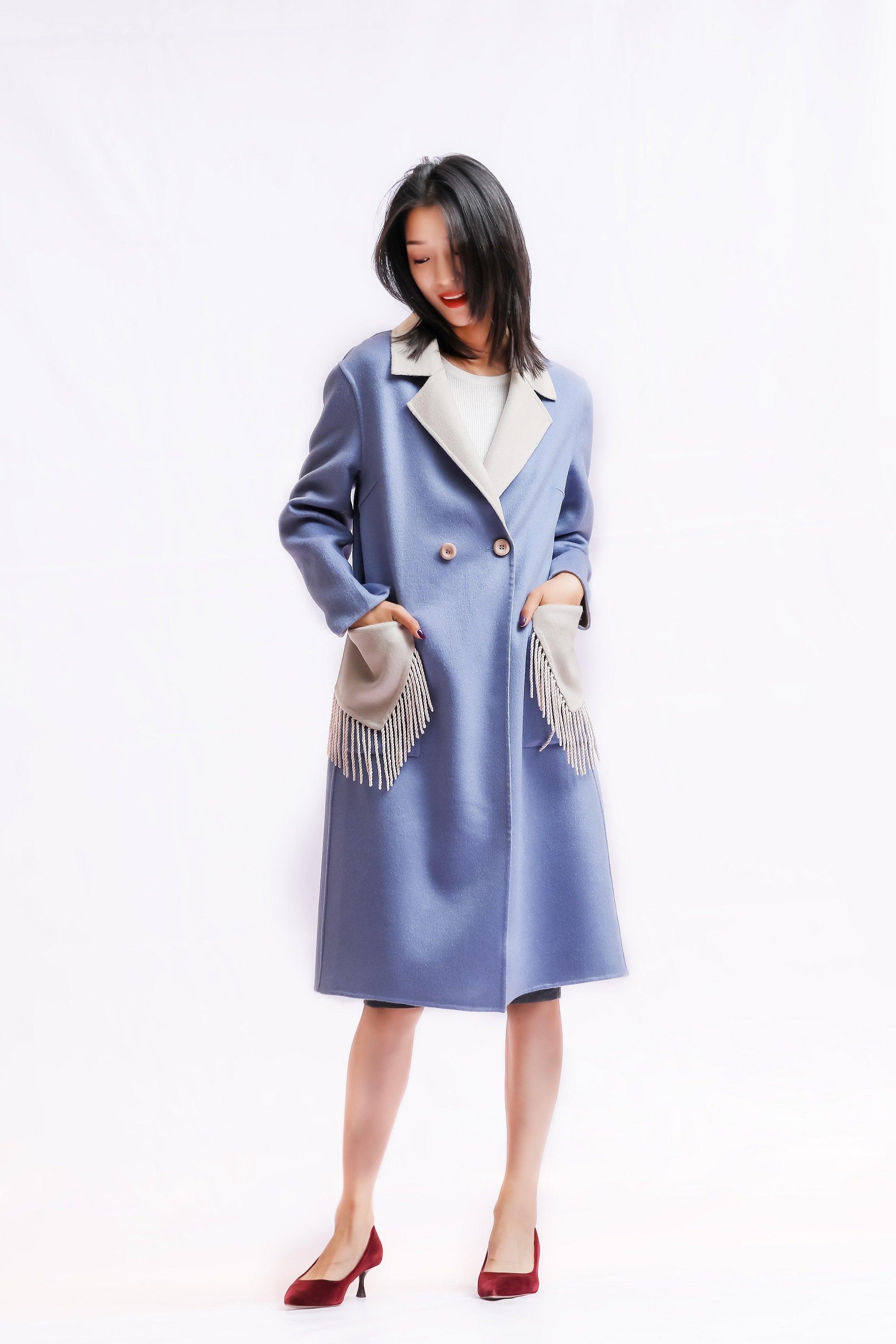 classic style cashmere women's coat - Lamycashmere