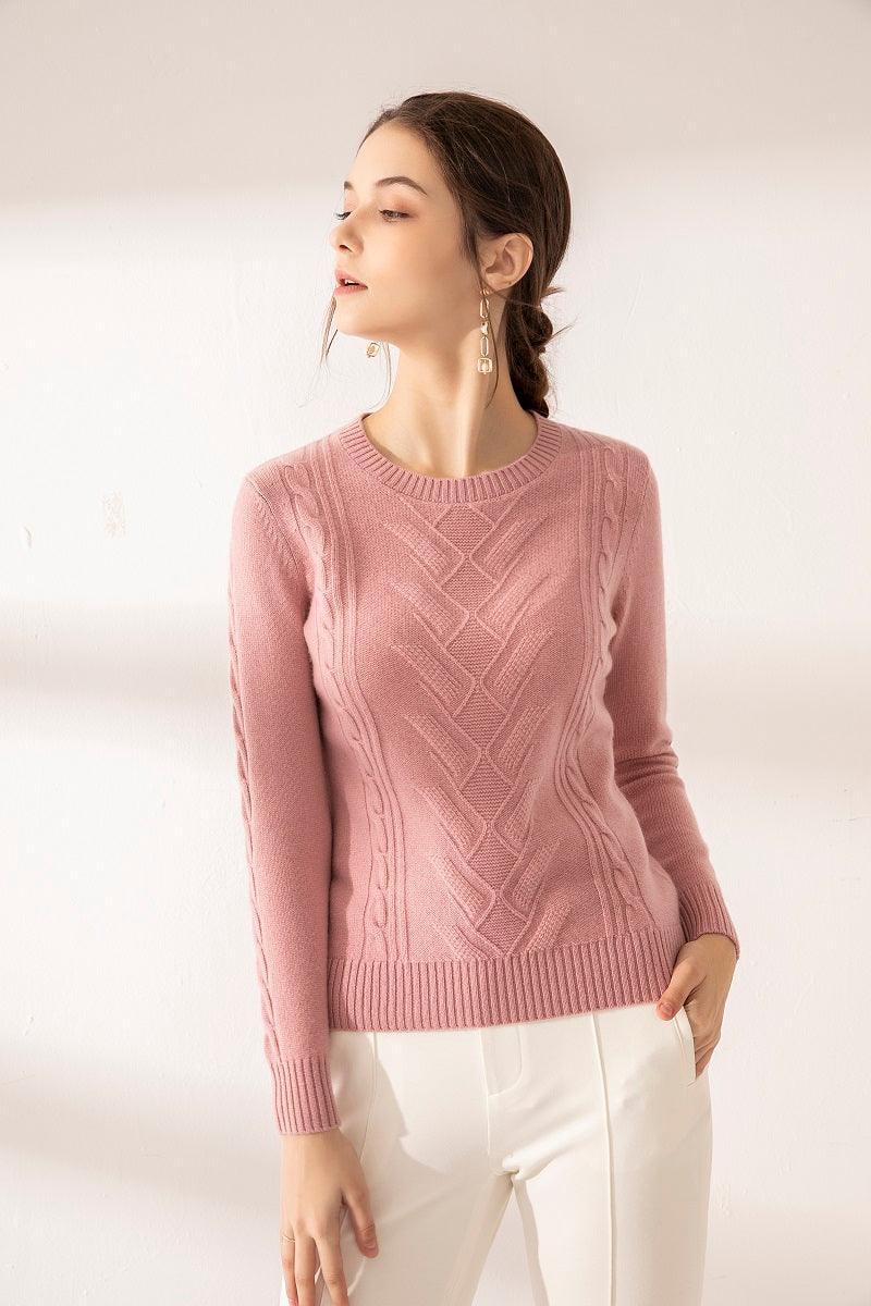 Europe design 100% cashmere beautiful guage knitted sweater - Lamycashmere