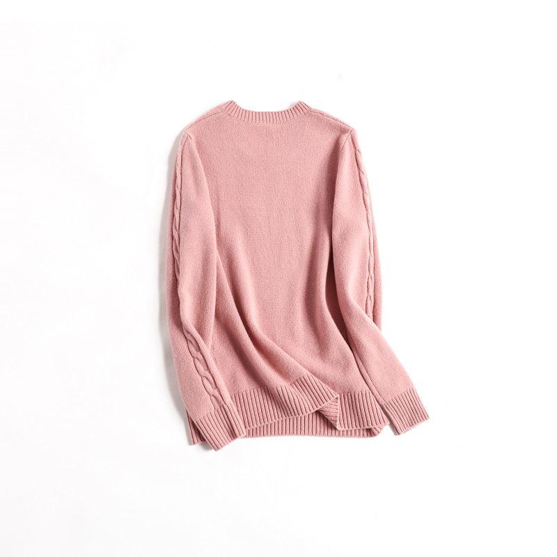 Europe design 100% cashmere beautiful guage knitted sweater - Lamycashmere